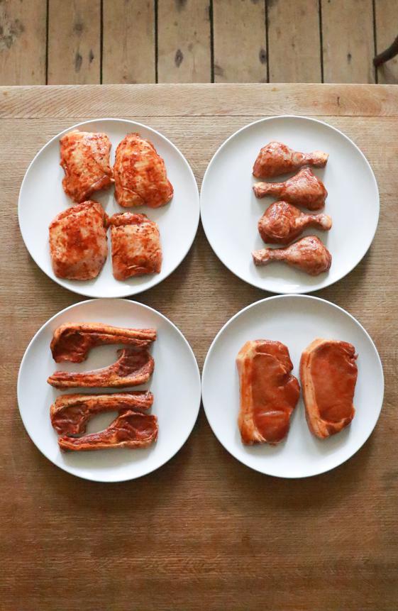 Different varieties of beef lungs