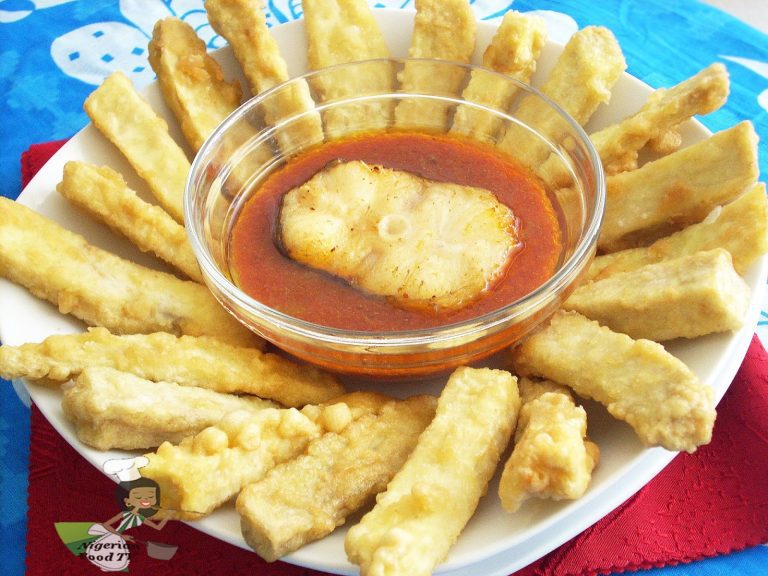 Nigerian Sweet Potato Fries With Tomato Sauce