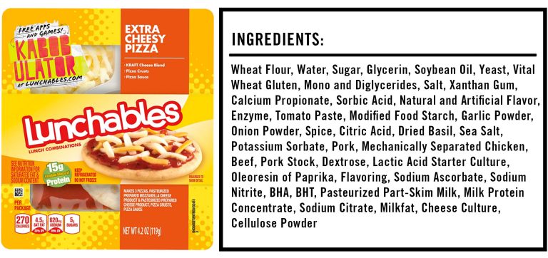 Pizza Lunchable Nutrition Facts