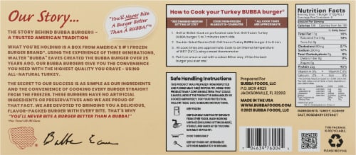 Bubba Turkey Burgers Nutrition