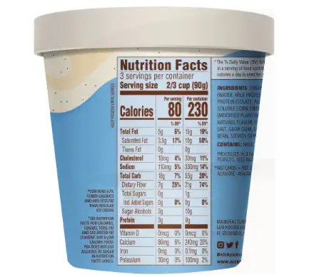 Nicks Ice Cream Nutrition Facts